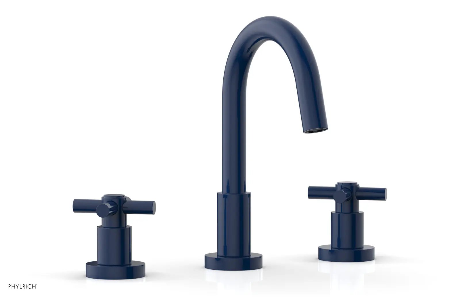 Phylrich BASIC Widespread Faucet, 8 1/2" High Spout, Tubular Cross Handles by Phylrich