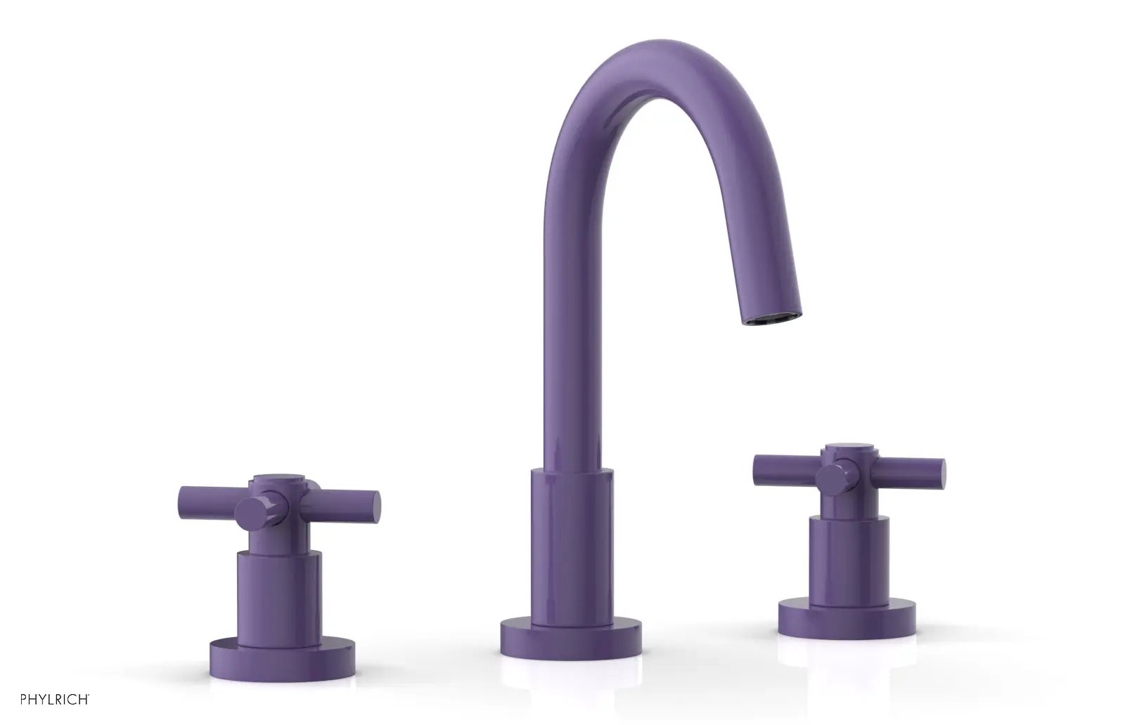 Phylrich BASIC Widespread Faucet, 8 1/2" High Spout, Tubular Cross Handles by Phylrich