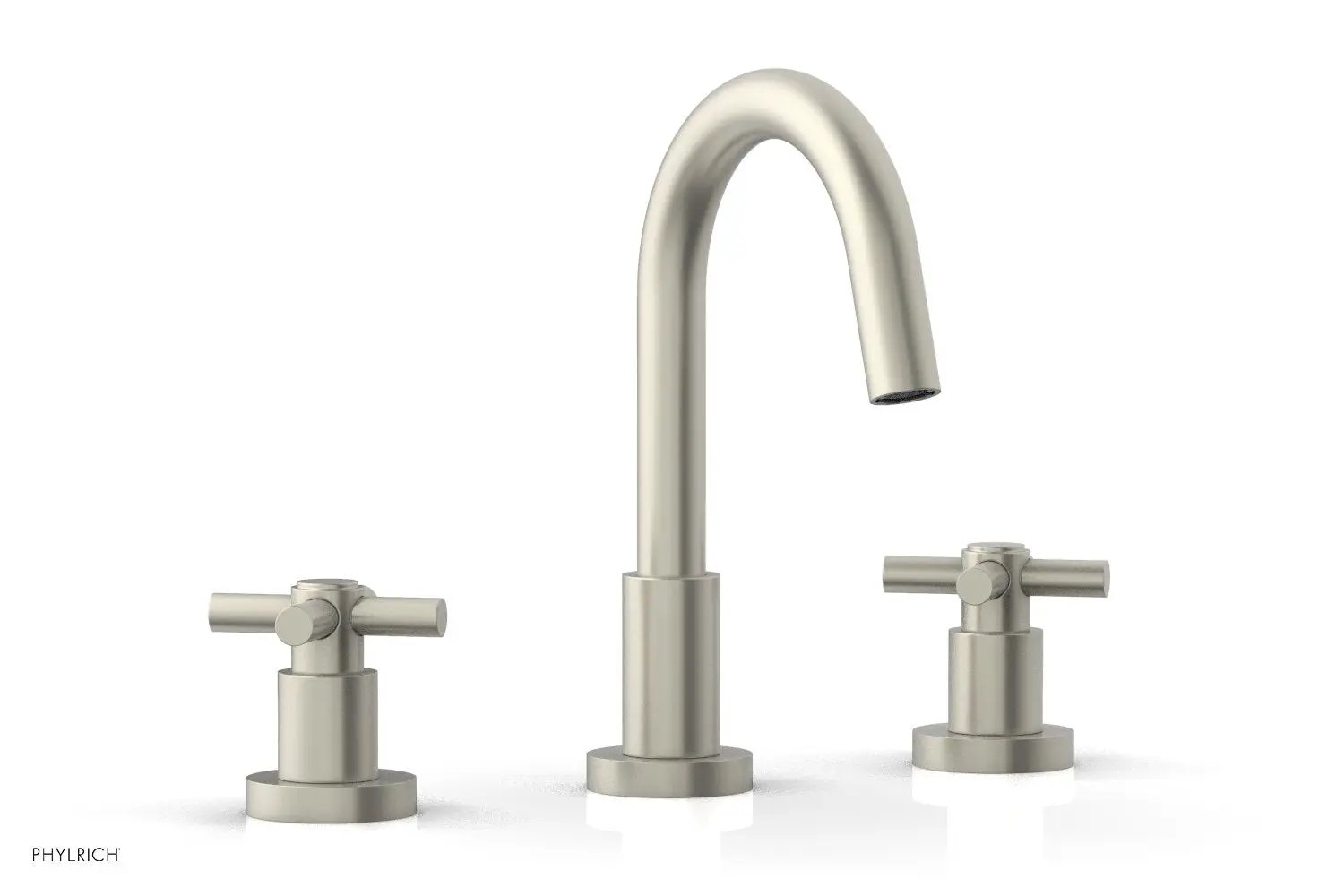 Phylrich BASIC Widespread Faucet, 8 1/2" High Spout, Tubular Cross Handles by Phylrich