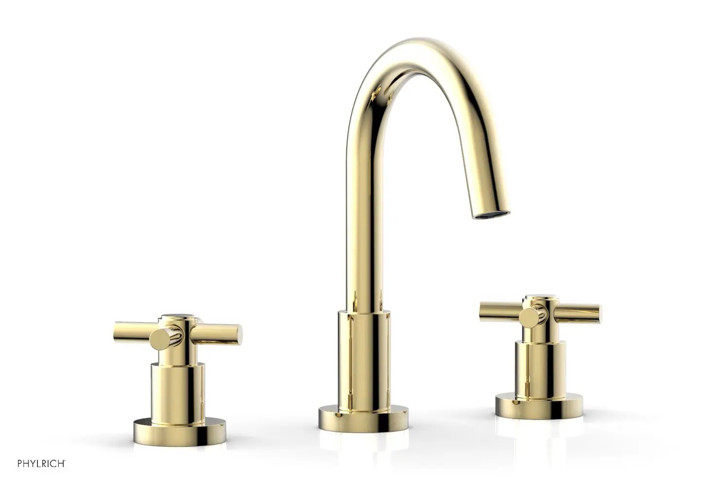 Phylrich BASIC Widespread Faucet, 8 1/2" High Spout, Tubular Cross Handles by Phylrich