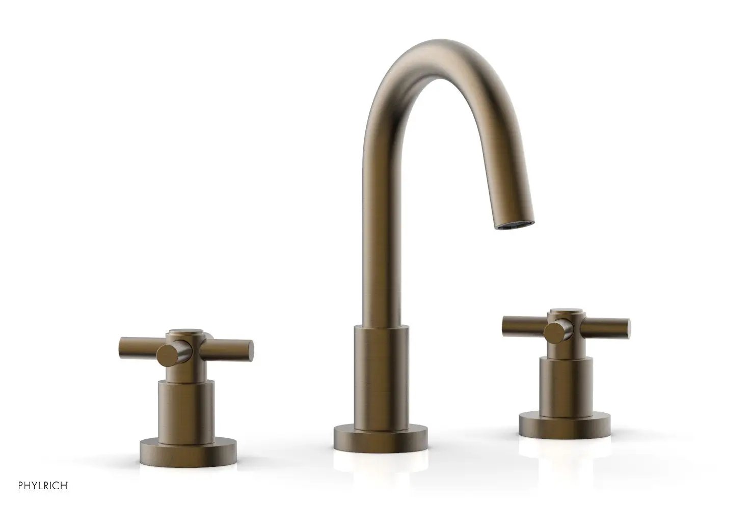 Phylrich BASIC Widespread Faucet, 8 1/2" High Spout, Tubular Cross Handles by Phylrich