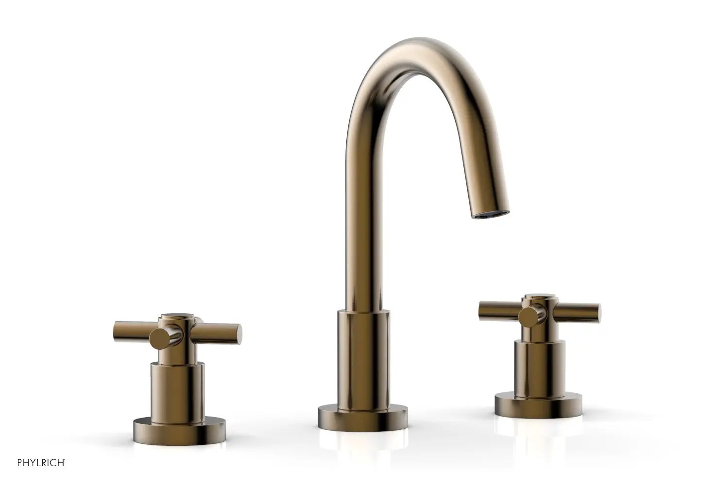 Phylrich BASIC Widespread Faucet, 8 1/2" High Spout, Tubular Cross Handles by Phylrich