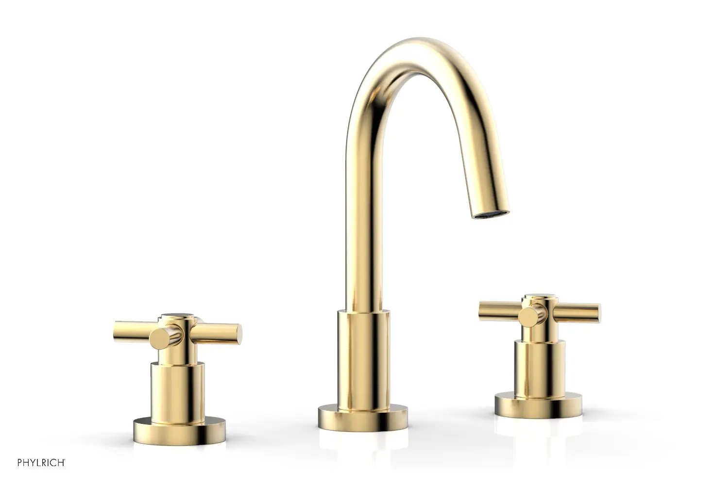 Phylrich BASIC Widespread Faucet, 8 1/2" High Spout, Tubular Cross Handles by Phylrich
