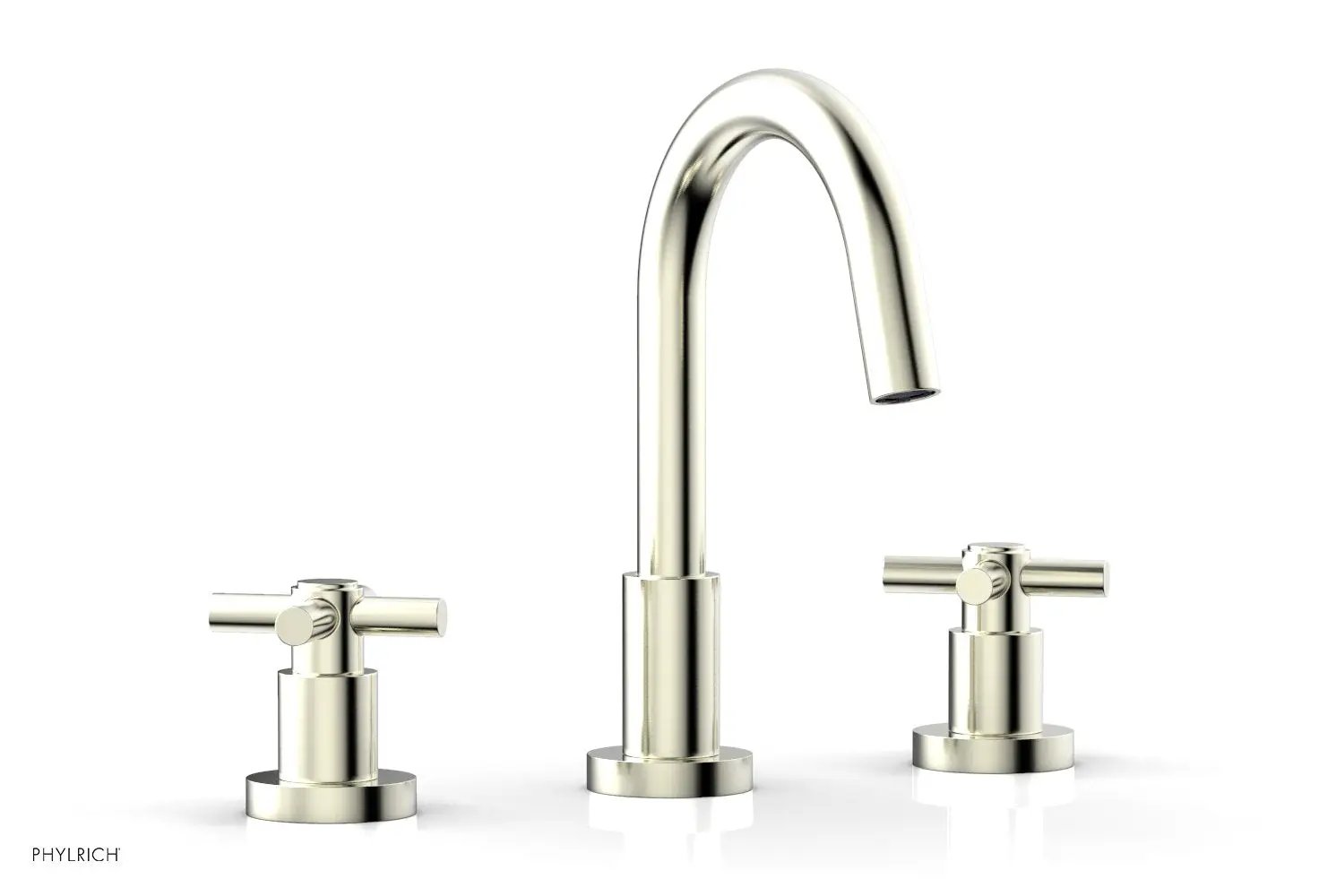 Phylrich BASIC Widespread Faucet, 8 1/2" High Spout, Tubular Cross Handles by Phylrich