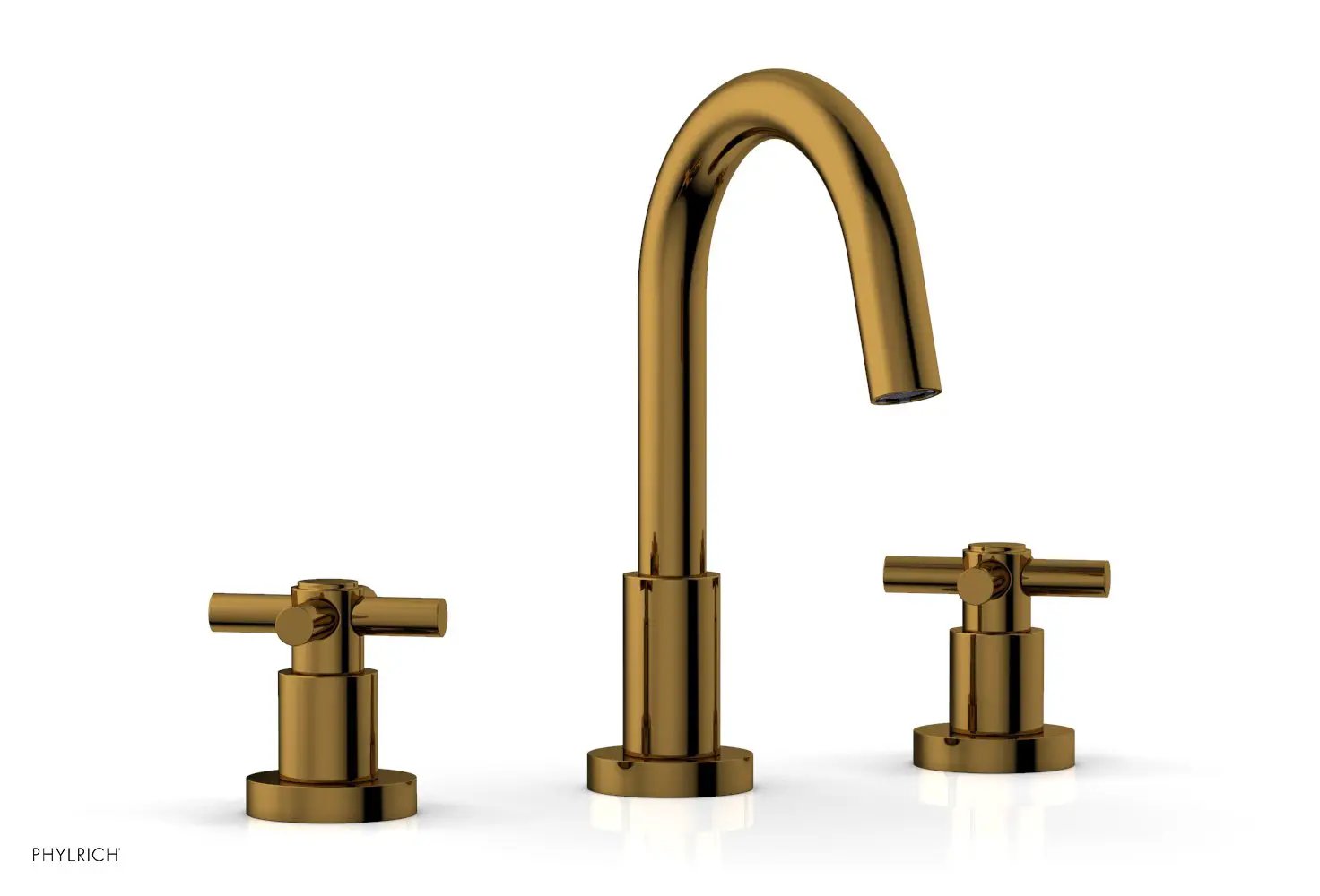 Phylrich BASIC Widespread Faucet, 8 1/2" High Spout, Tubular Cross Handles by Phylrich
