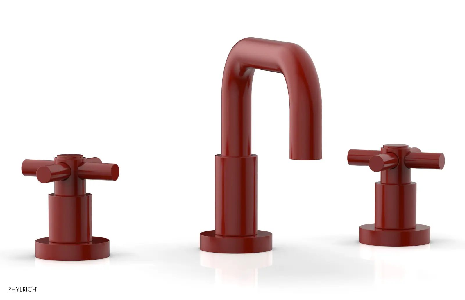 Phylrich BASIC Widespread Faucet, 6 3/8" High Spout, Tubular Cross Handles by Phylrich