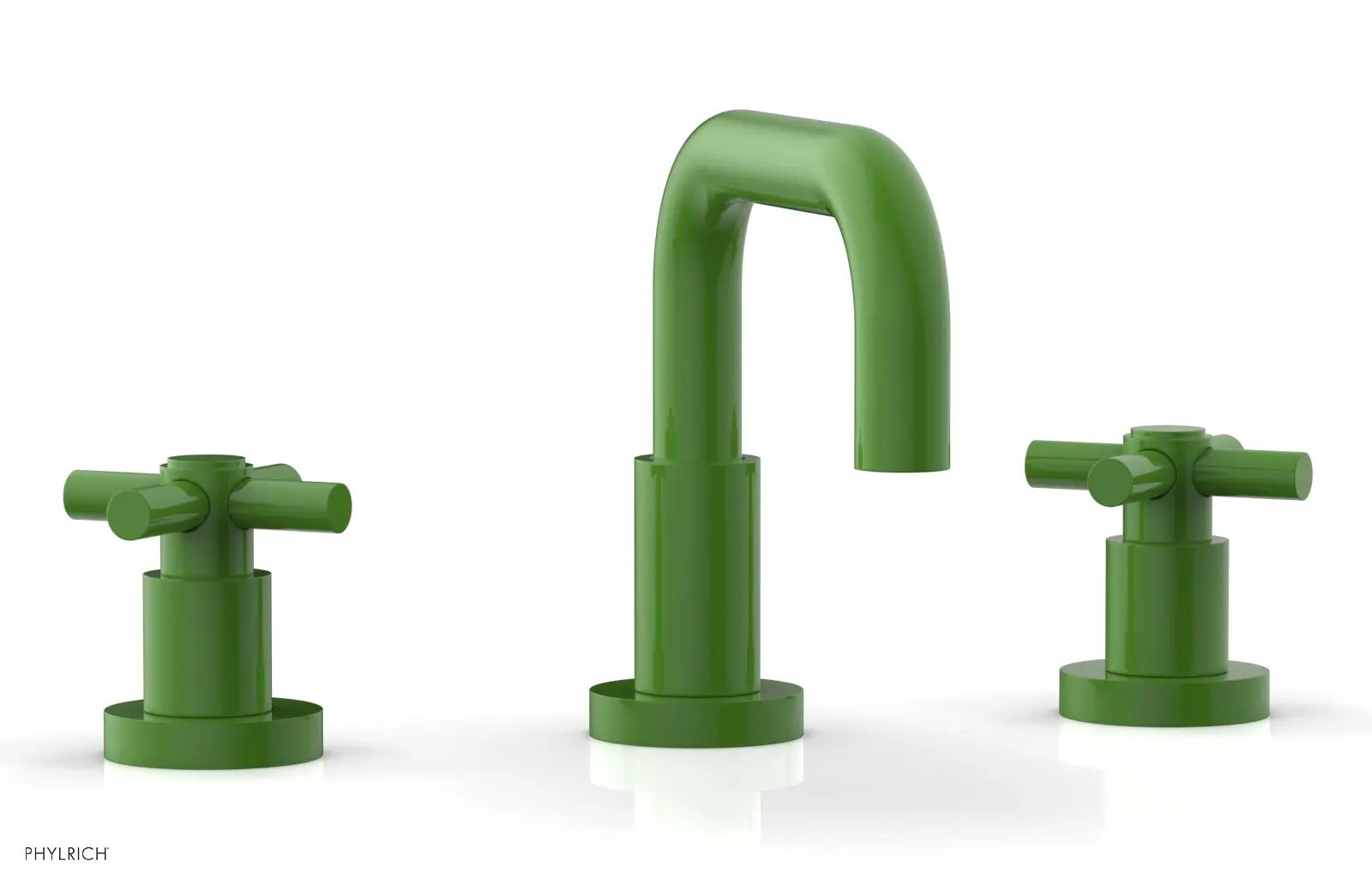 Phylrich BASIC Widespread Faucet, 6 3/8" High Spout, Tubular Cross Handles by Phylrich