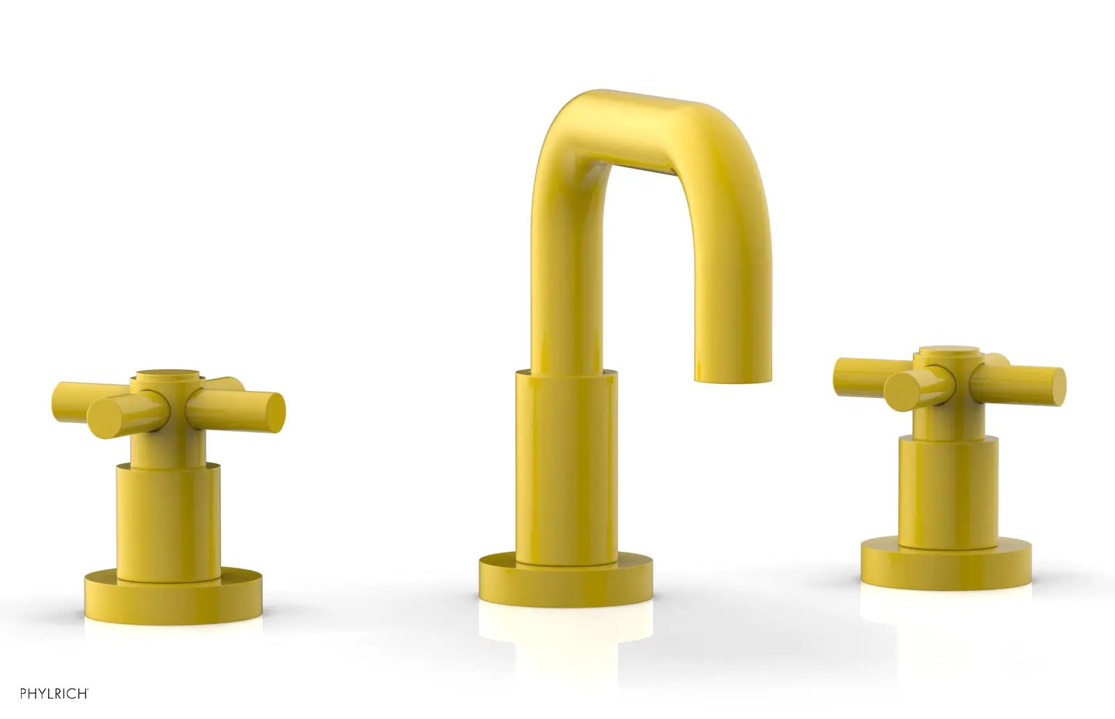 Phylrich BASIC Widespread Faucet, 6 3/8" High Spout, Tubular Cross Handles by Phylrich