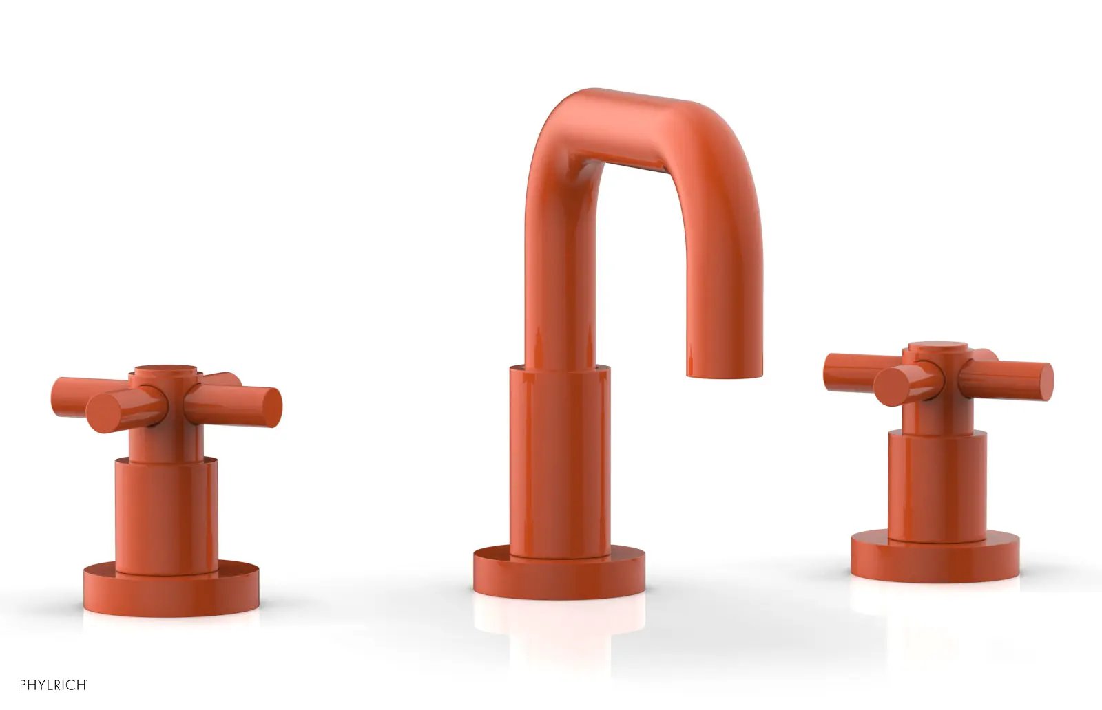 Phylrich BASIC Widespread Faucet, 6 3/8" High Spout, Tubular Cross Handles by Phylrich