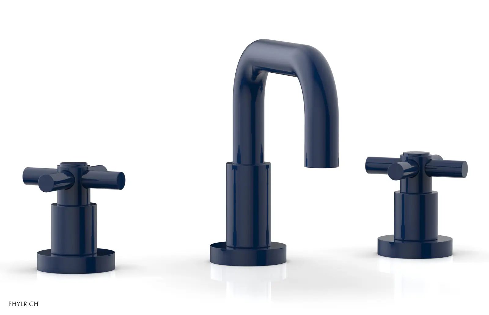 Phylrich BASIC Widespread Faucet, 6 3/8" High Spout, Tubular Cross Handles by Phylrich