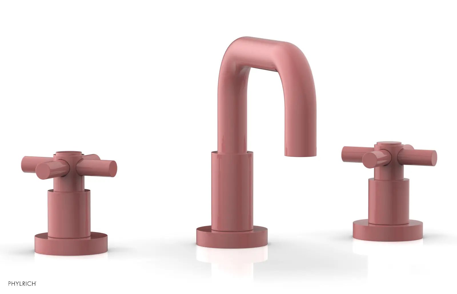 Phylrich BASIC Widespread Faucet, 6 3/8" High Spout, Tubular Cross Handles by Phylrich
