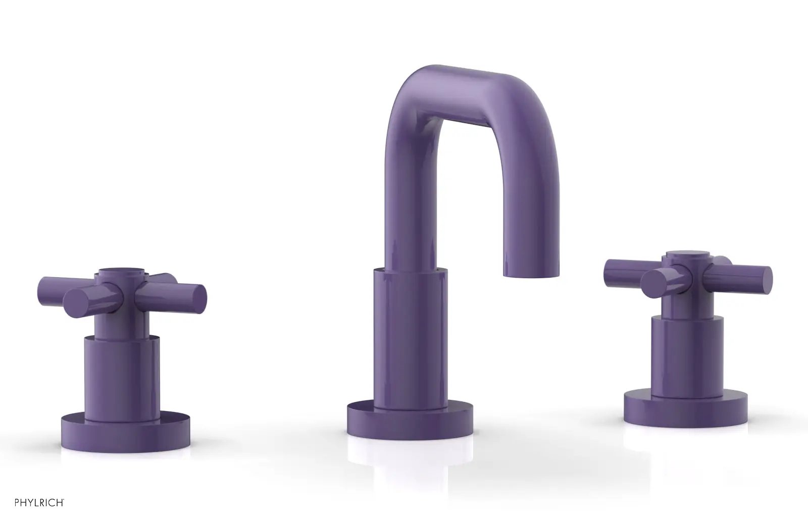 Phylrich BASIC Widespread Faucet, 6 3/8" High Spout, Tubular Cross Handles by Phylrich