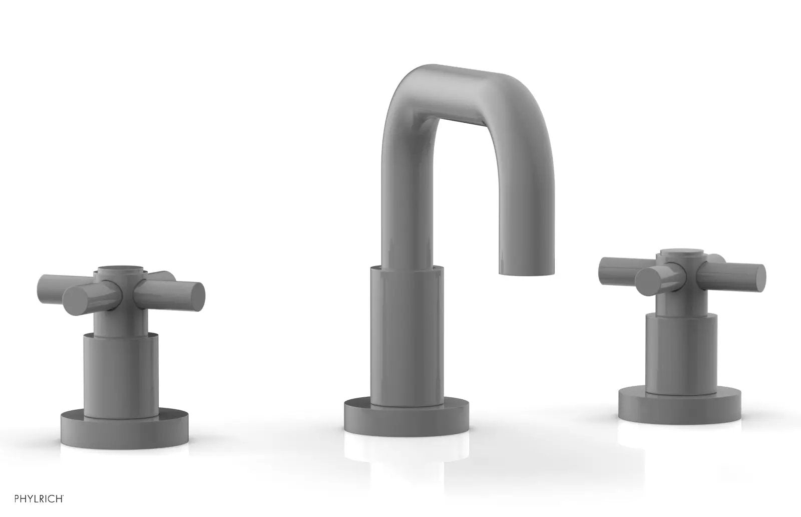 Phylrich BASIC Widespread Faucet, 6 3/8" High Spout, Tubular Cross Handles by Phylrich
