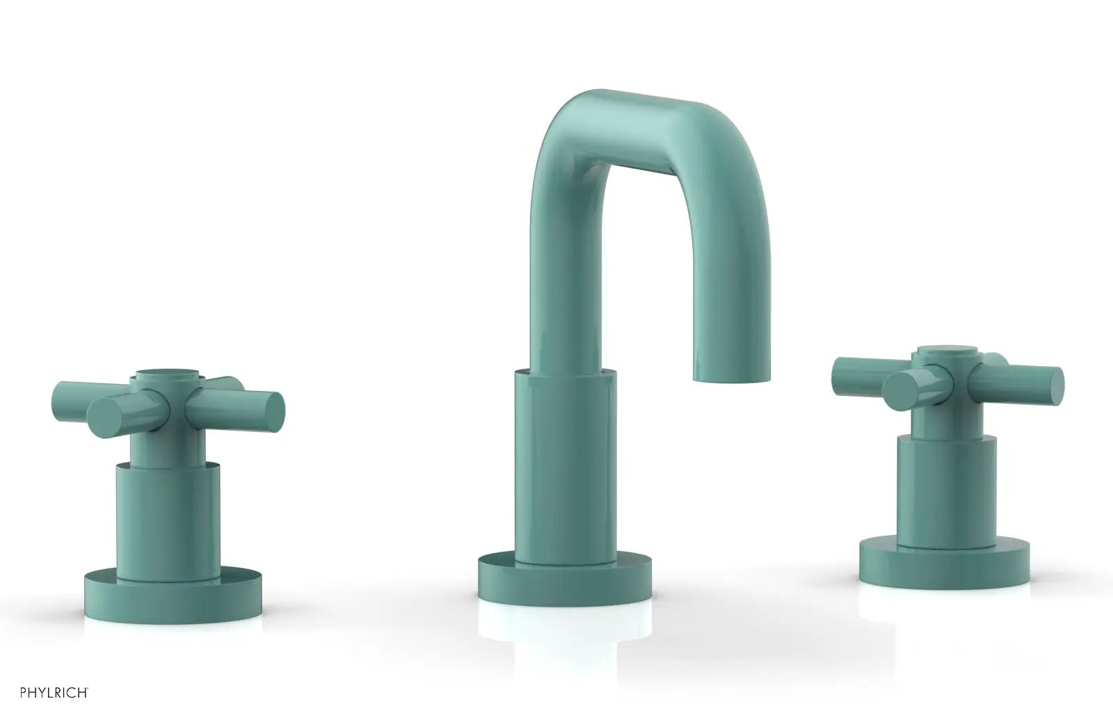 Phylrich BASIC Widespread Faucet, 6 3/8" High Spout, Tubular Cross Handles by Phylrich