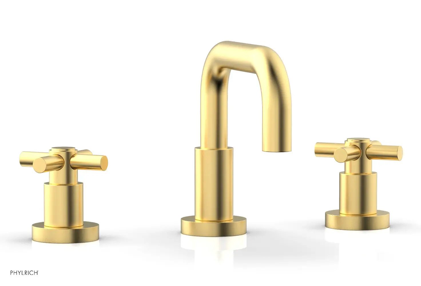 Phylrich BASIC Widespread Faucet, 6 3/8" High Spout, Tubular Cross Handles by Phylrich