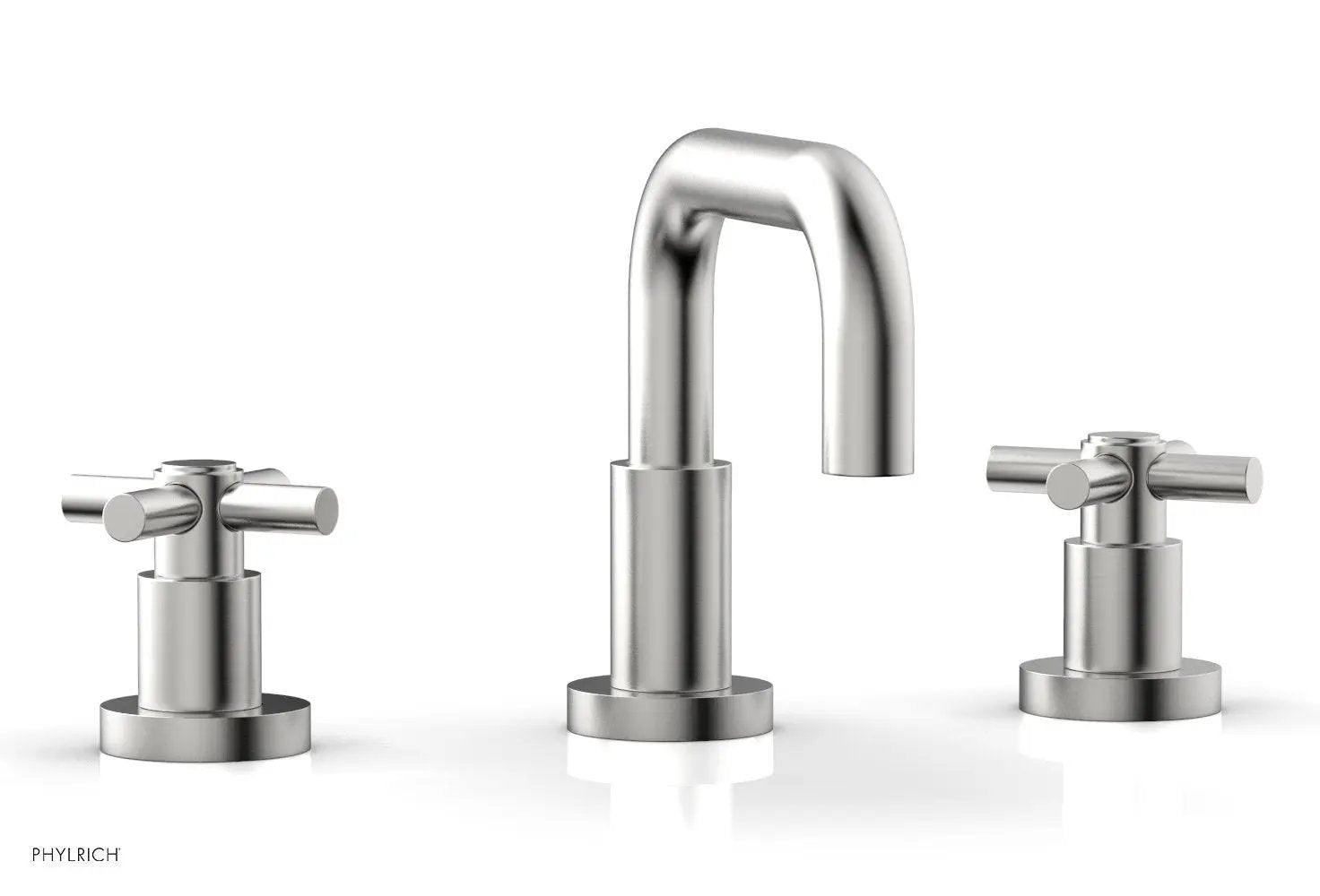 Phylrich BASIC Widespread Faucet, 6 3/8" High Spout, Tubular Cross Handles by Phylrich