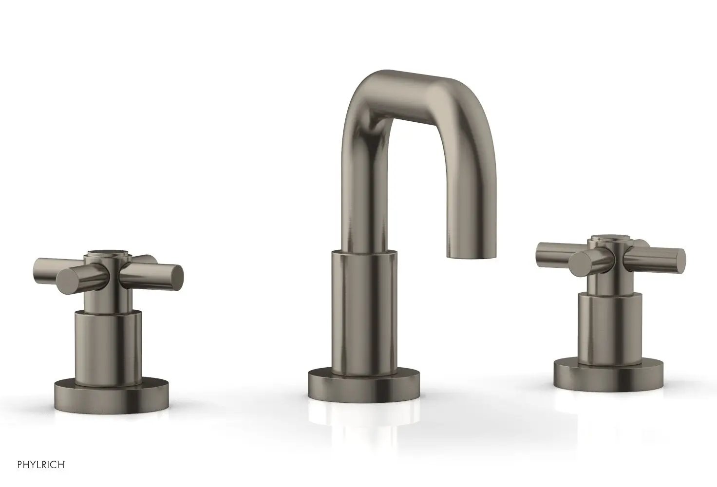 Phylrich BASIC Widespread Faucet, 6 3/8" High Spout, Tubular Cross Handles by Phylrich