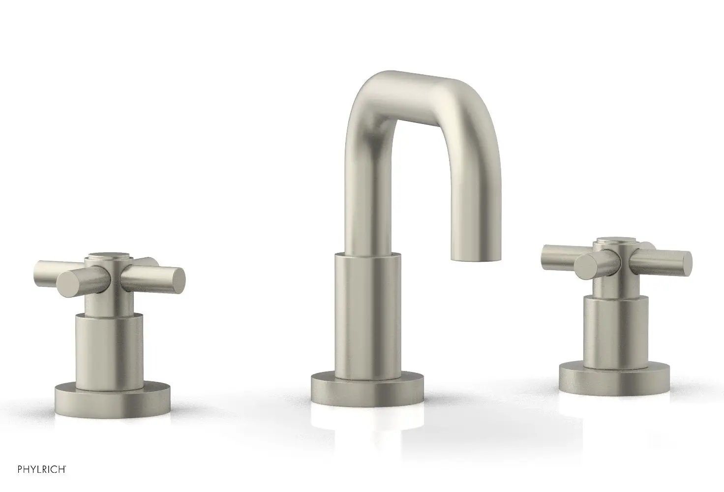 Phylrich BASIC Widespread Faucet, 6 3/8" High Spout, Tubular Cross Handles by Phylrich