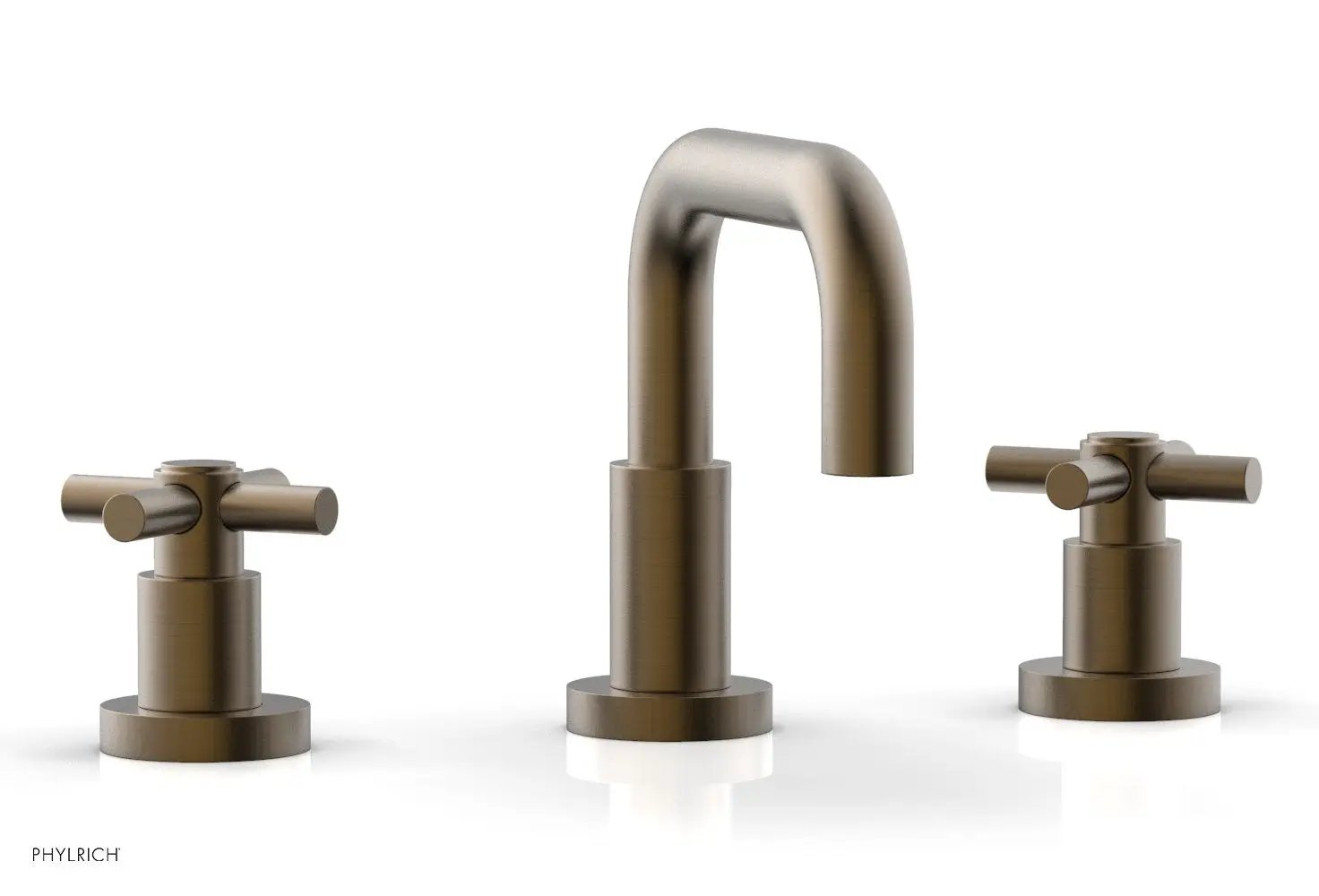 Phylrich BASIC Widespread Faucet, 6 3/8" High Spout, Tubular Cross Handles by Phylrich