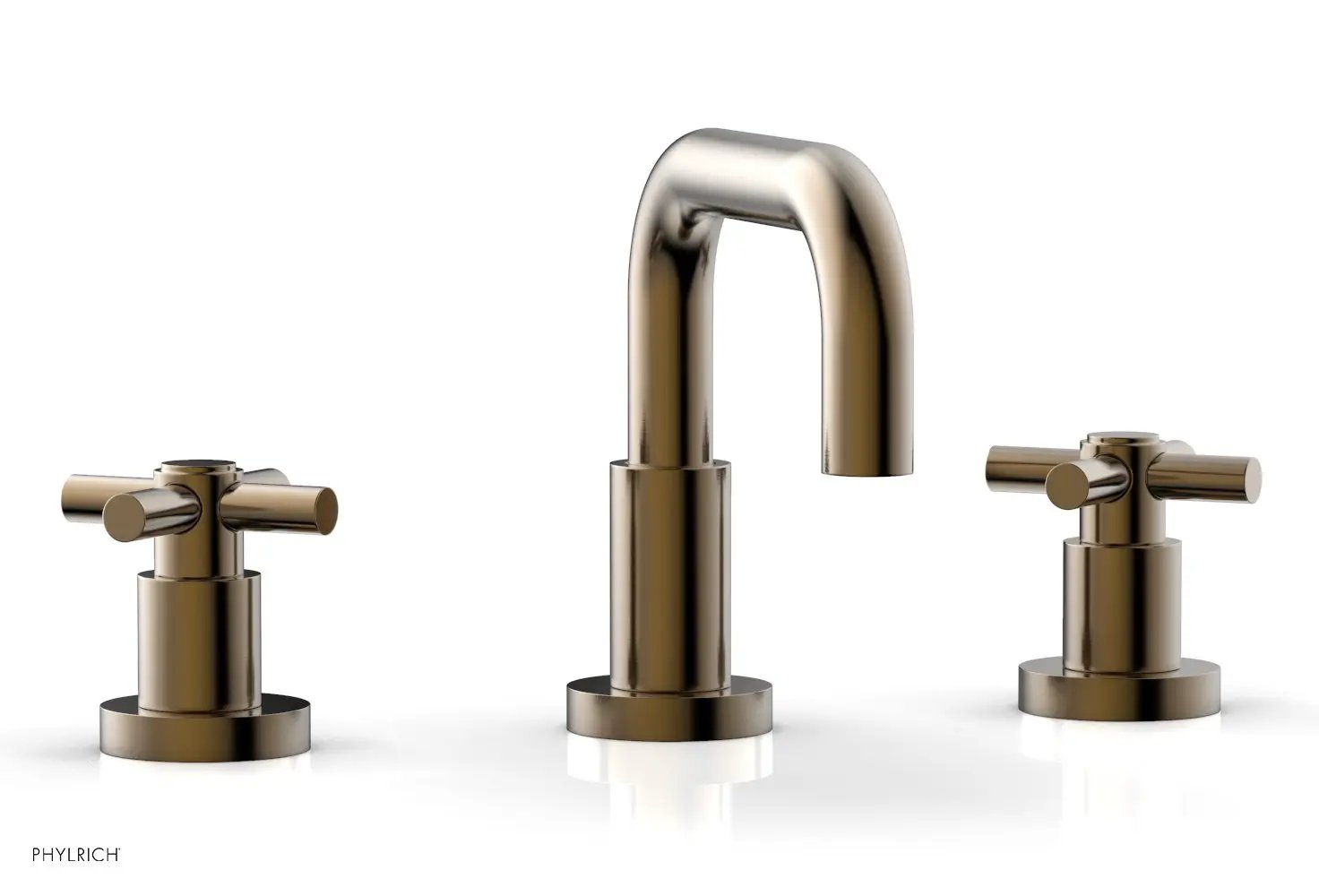Phylrich BASIC Widespread Faucet, 6 3/8" High Spout, Tubular Cross Handles by Phylrich