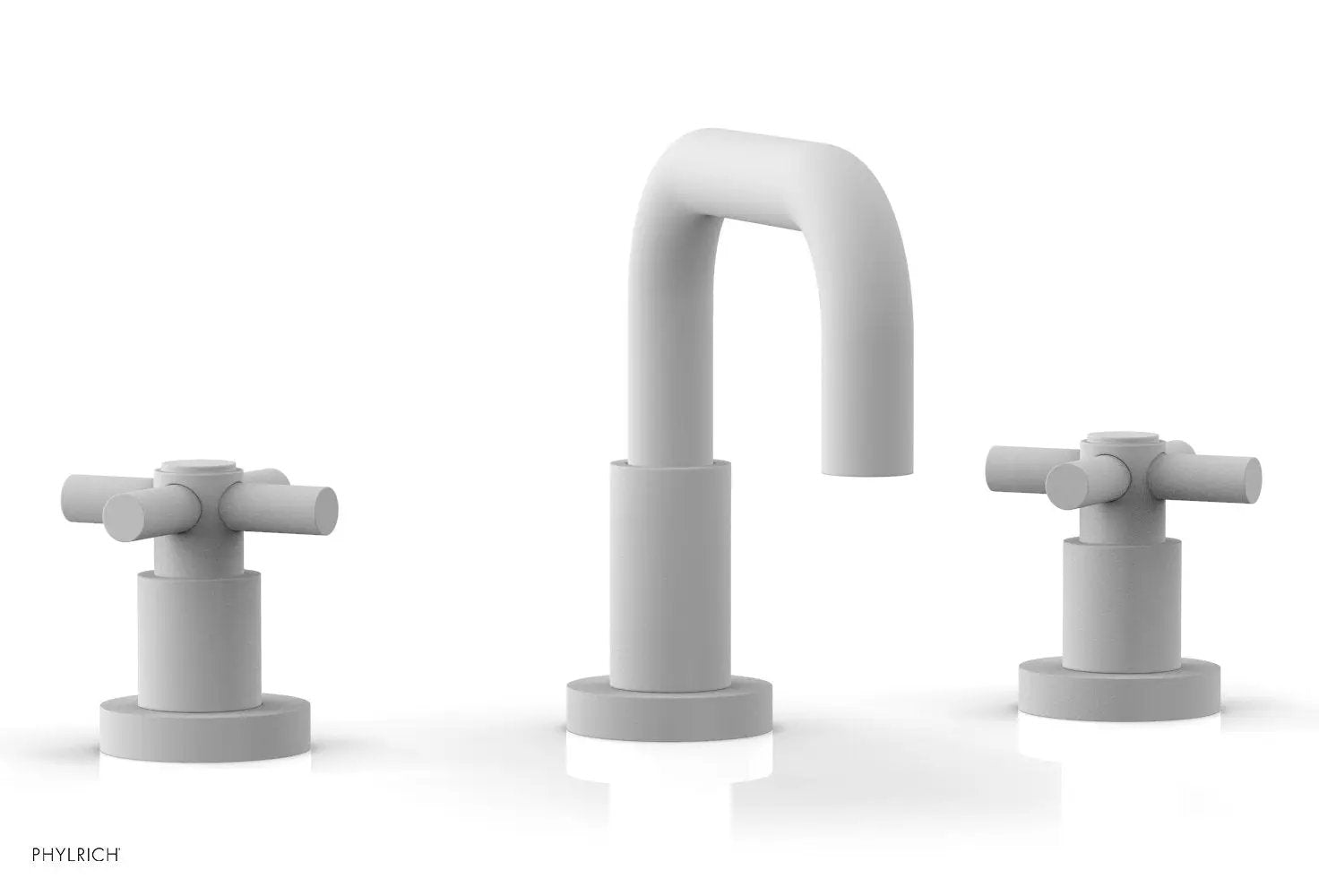 Phylrich BASIC Widespread Faucet, 6 3/8" High Spout, Tubular Cross Handles by Phylrich