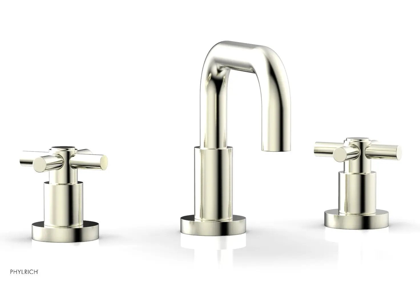 Phylrich BASIC Widespread Faucet, 6 3/8" High Spout, Tubular Cross Handles by Phylrich