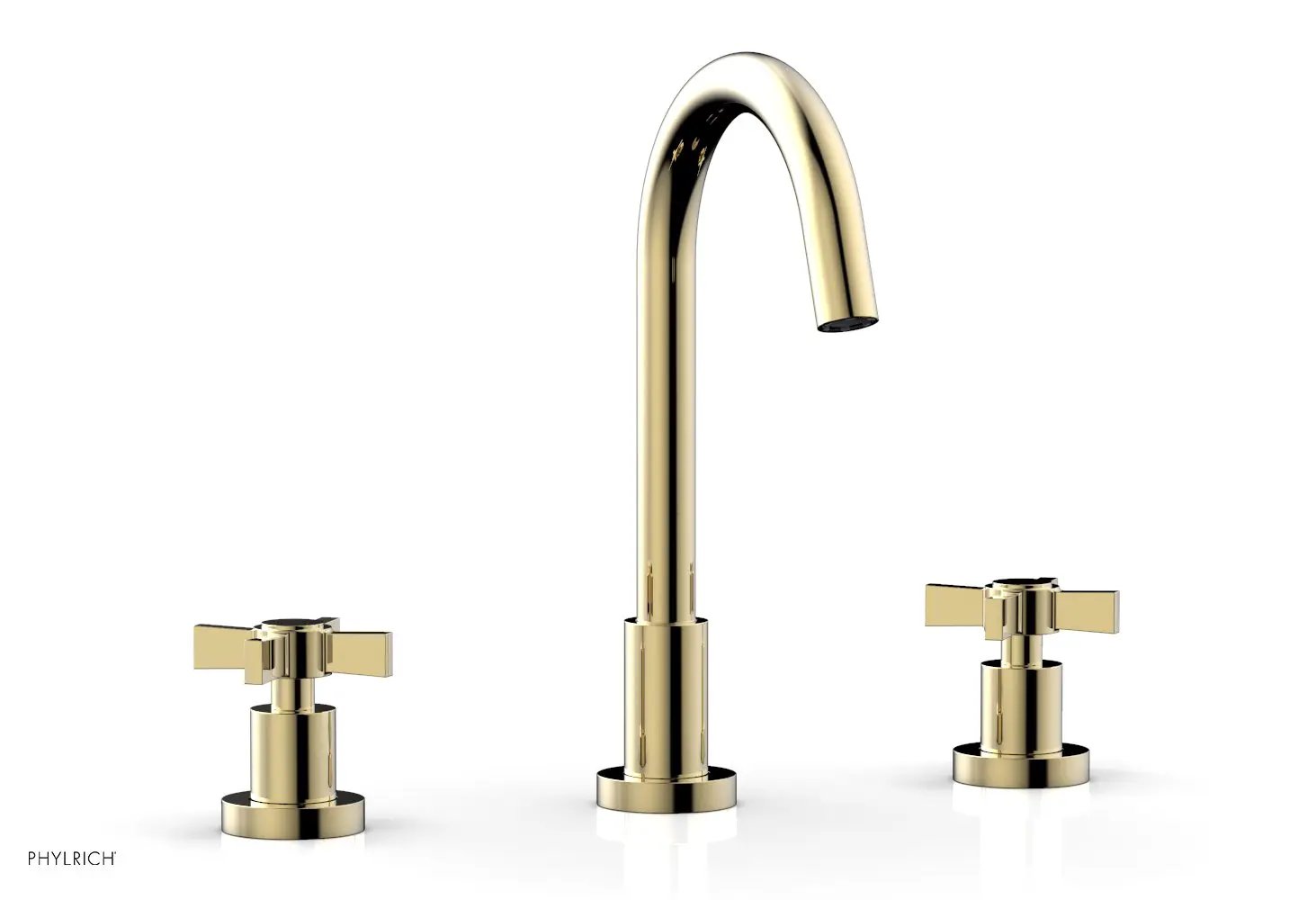 Phylrich BASIC Widespread Faucet, 10 1/2" High Spout, Blade Cross Handles by Phylrich