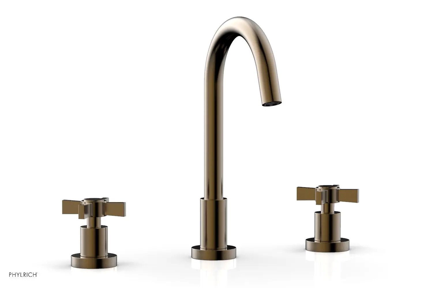 Phylrich BASIC Widespread Faucet, 10 1/2" High Spout, Blade Cross Handles by Phylrich