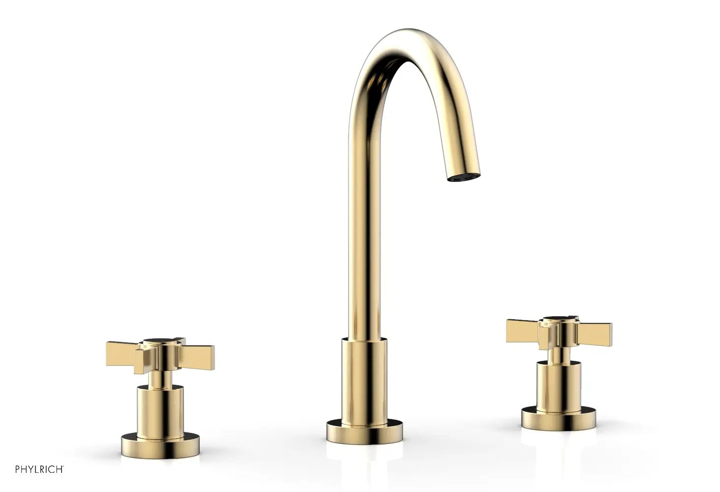 Phylrich BASIC Widespread Faucet, 10 1/2" High Spout, Blade Cross Handles by Phylrich
