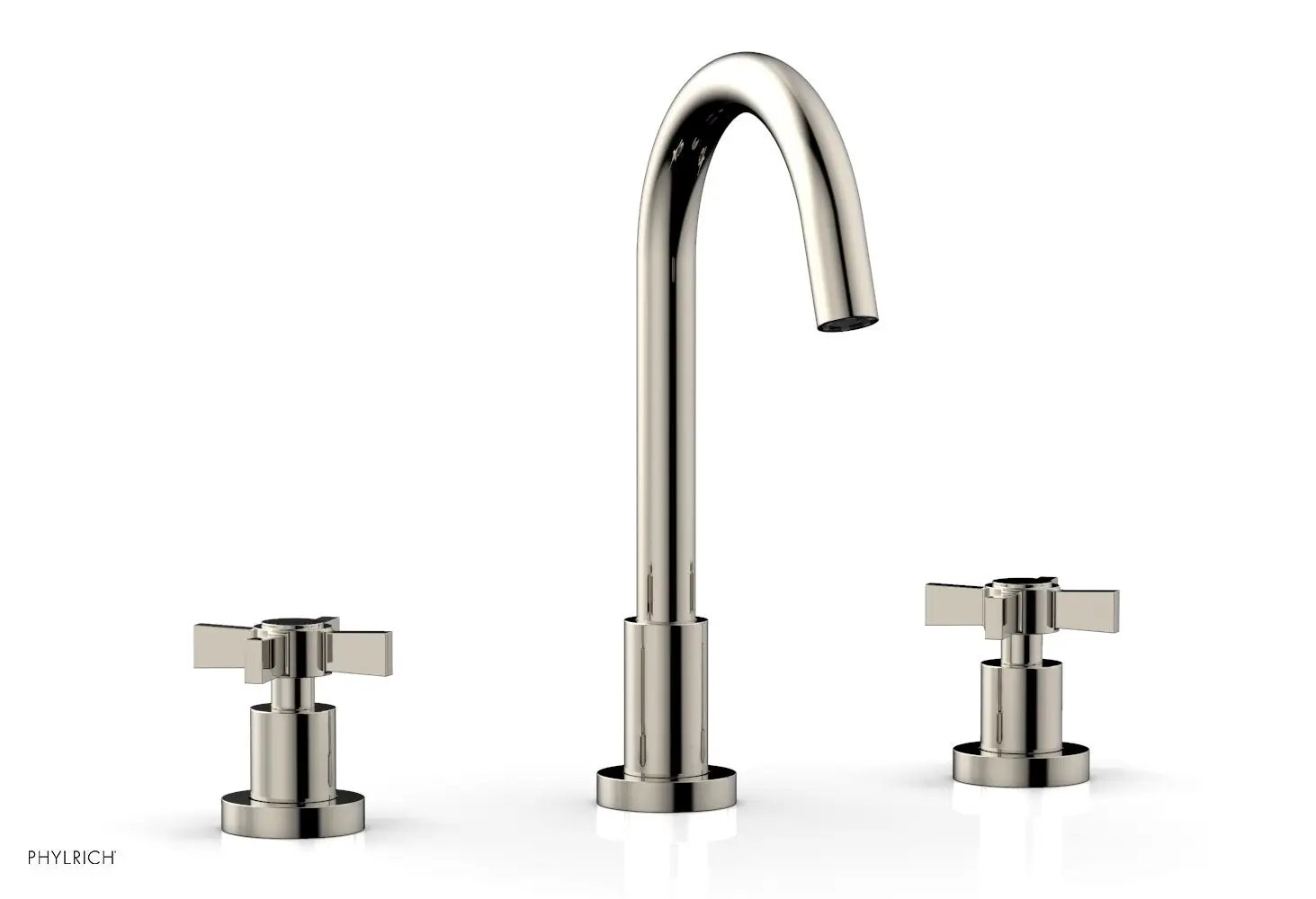 Phylrich BASIC Widespread Faucet, 10 1/2" High Spout, Blade Cross Handles by Phylrich