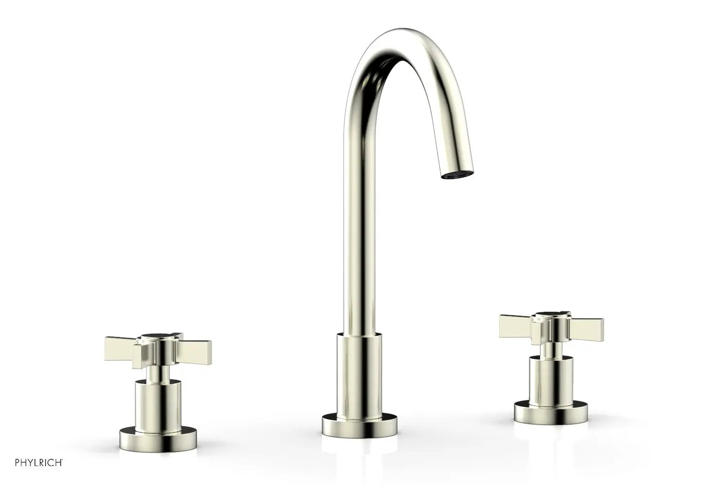 Phylrich BASIC Widespread Faucet, 10 1/2" High Spout, Blade Cross Handles by Phylrich
