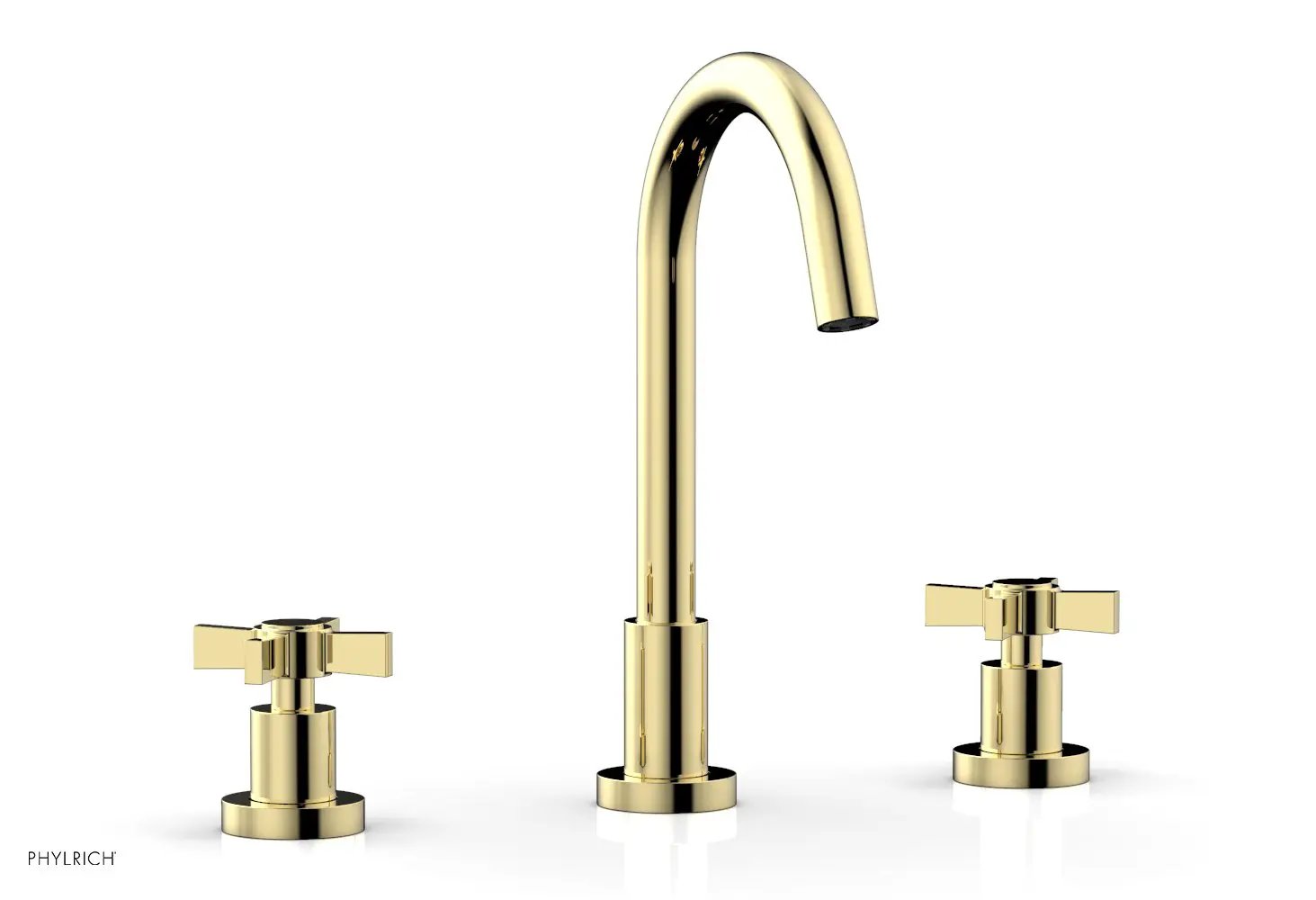 Phylrich BASIC Widespread Faucet, 10 1/2" High Spout, Blade Cross Handles by Phylrich