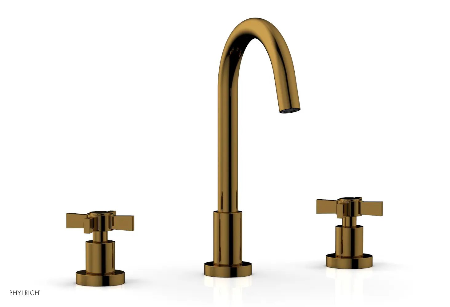 Phylrich BASIC Widespread Faucet, 10 1/2" High Spout, Blade Cross Handles by Phylrich