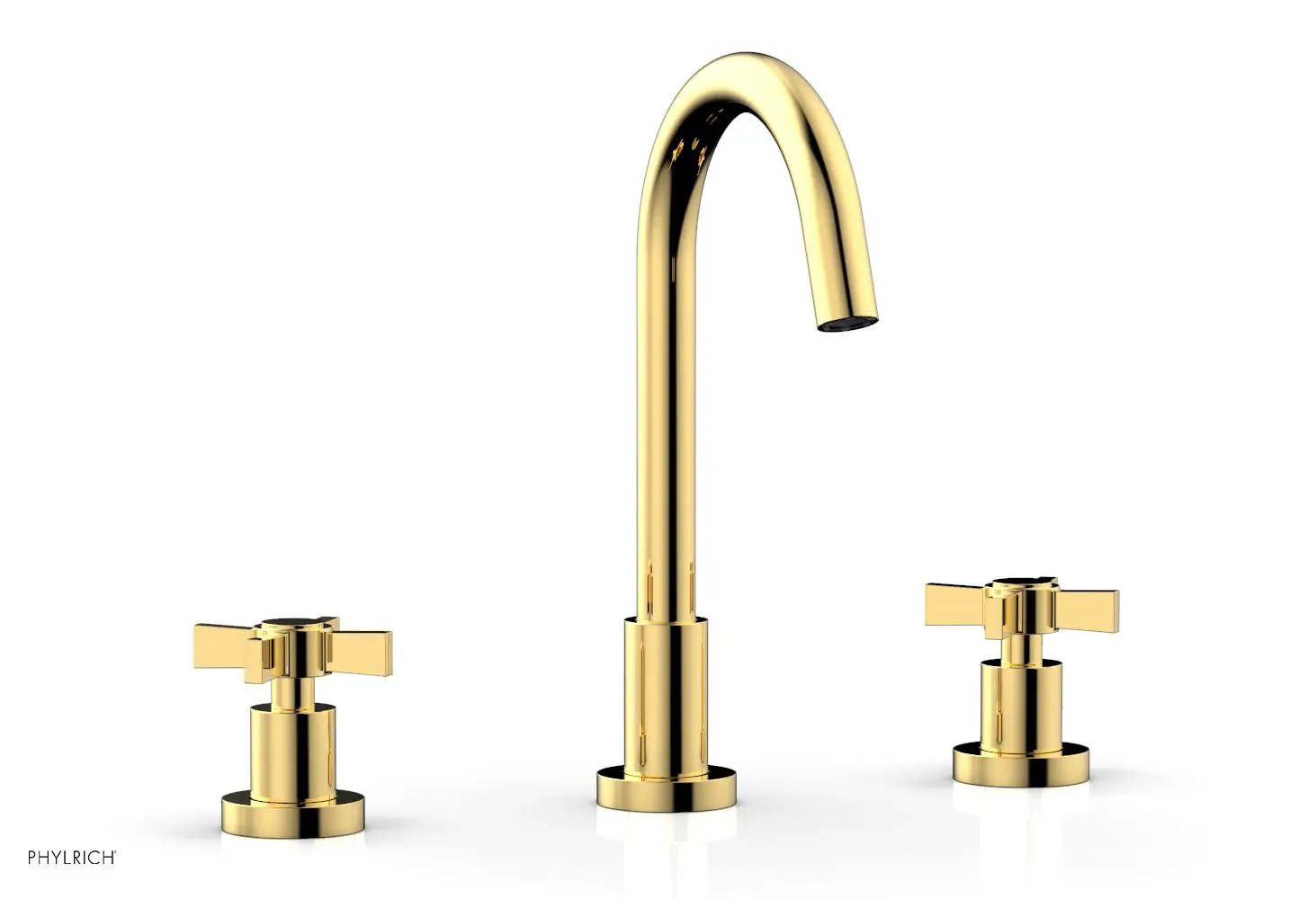 Phylrich BASIC Widespread Faucet, 10 1/2" High Spout, Blade Cross Handles by Phylrich