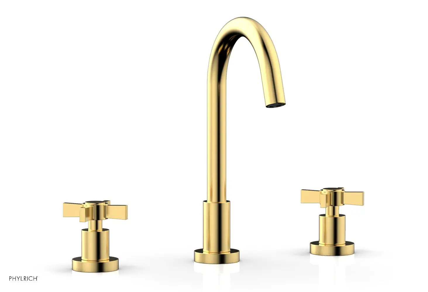 Phylrich BASIC Widespread Faucet, 10 1/2" High Spout, Blade Cross Handles by Phylrich