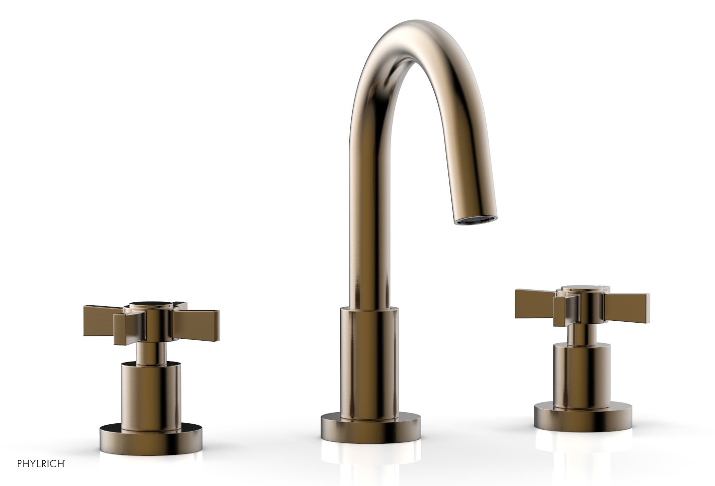 Phylrich BASIC Widespread Faucet, 8 1/2" High Spout, Blade Cross Handles by Phylrich