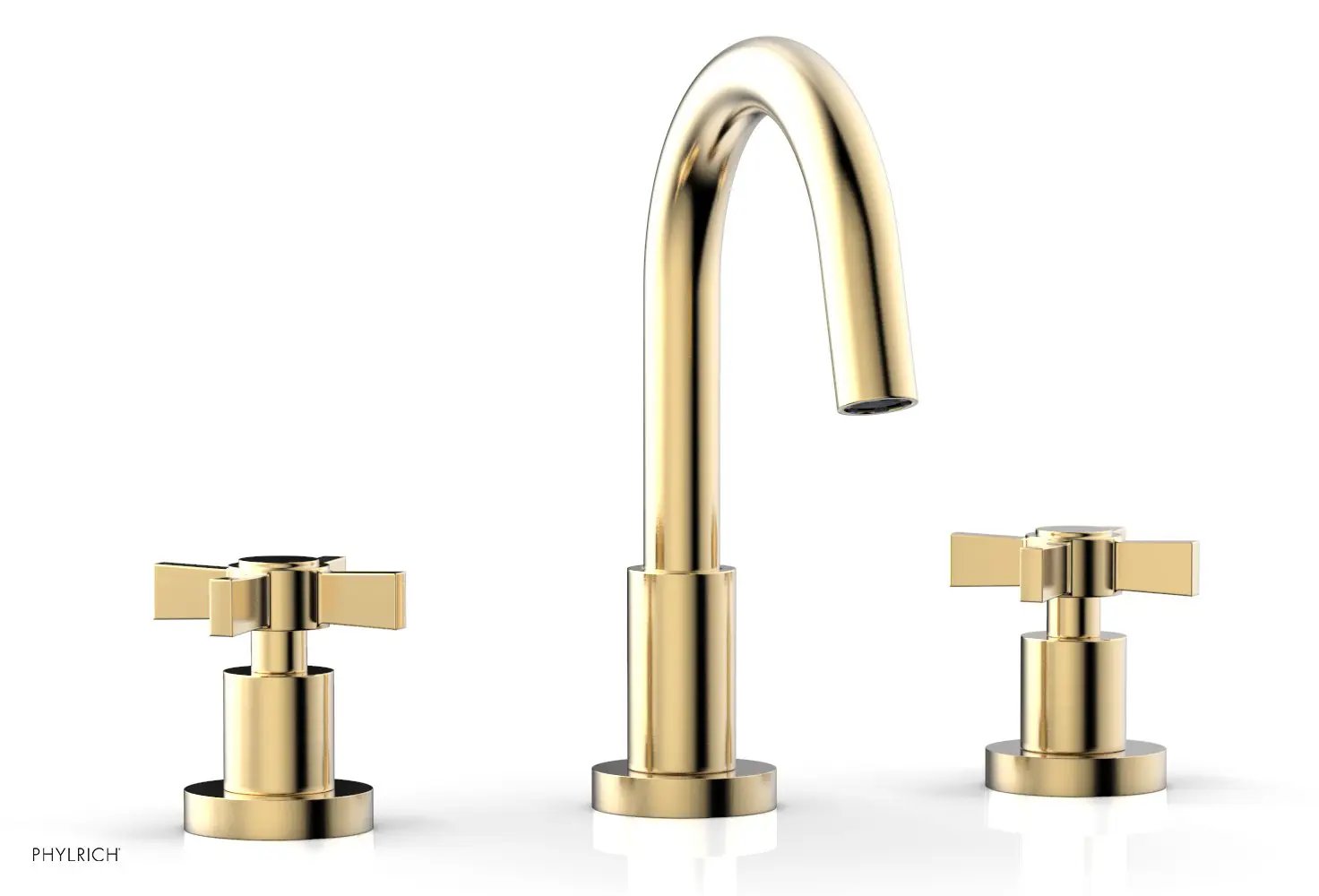 Phylrich BASIC Widespread Faucet, 8 1/2" High Spout, Blade Cross Handles by Phylrich