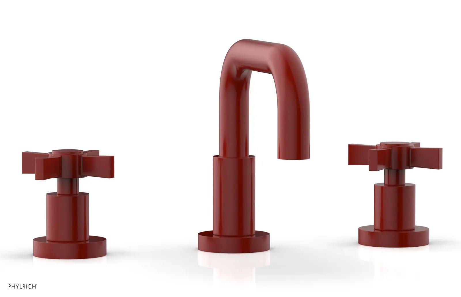 Phylrich BASIC Widespread Faucet, 6 3/8" High Spout, Blade Cross Handles by Phylrich