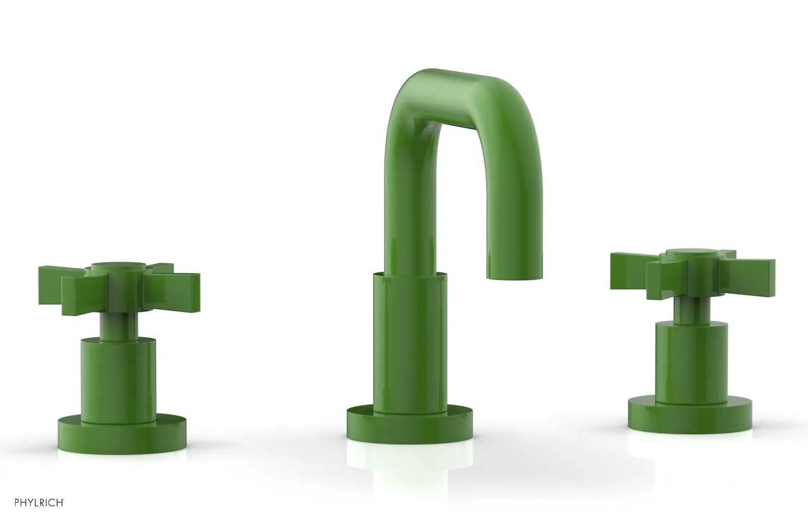 Phylrich BASIC Widespread Faucet, 6 3/8" High Spout, Blade Cross Handles by Phylrich