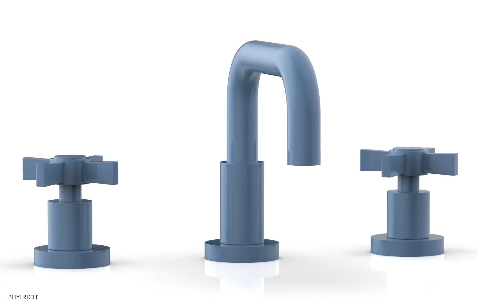 Phylrich BASIC Widespread Faucet, 6 3/8" High Spout, Blade Cross Handles by Phylrich