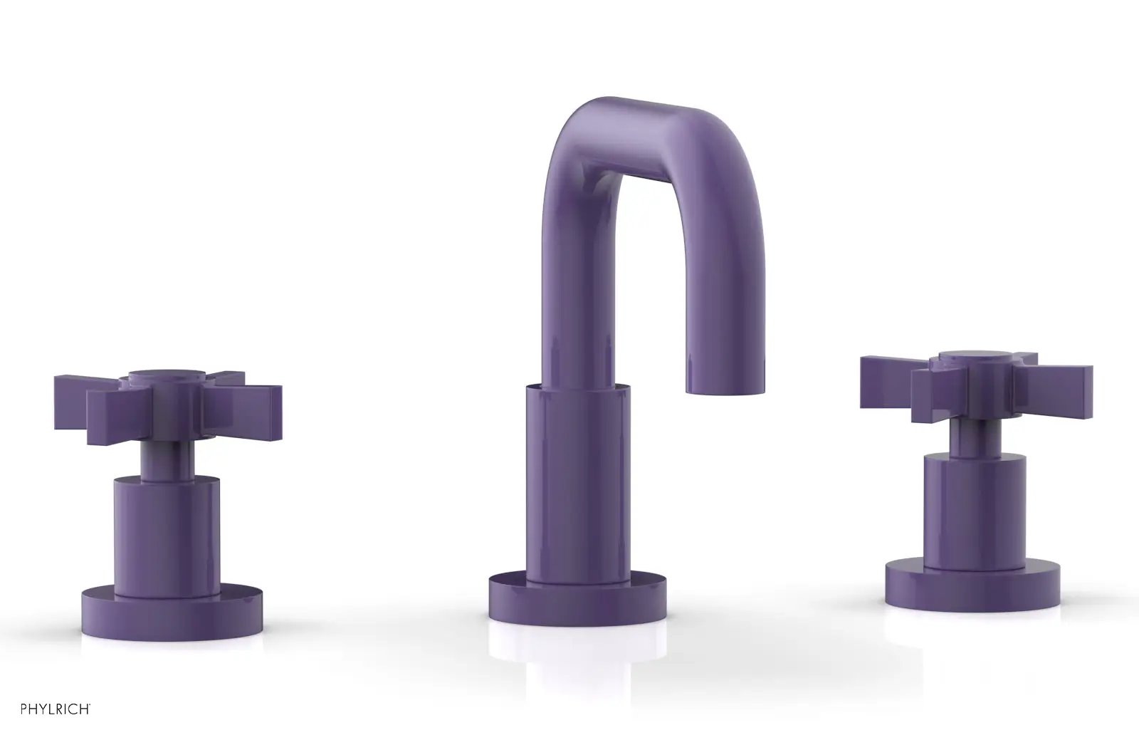Phylrich BASIC Widespread Faucet, 6 3/8" High Spout, Blade Cross Handles by Phylrich