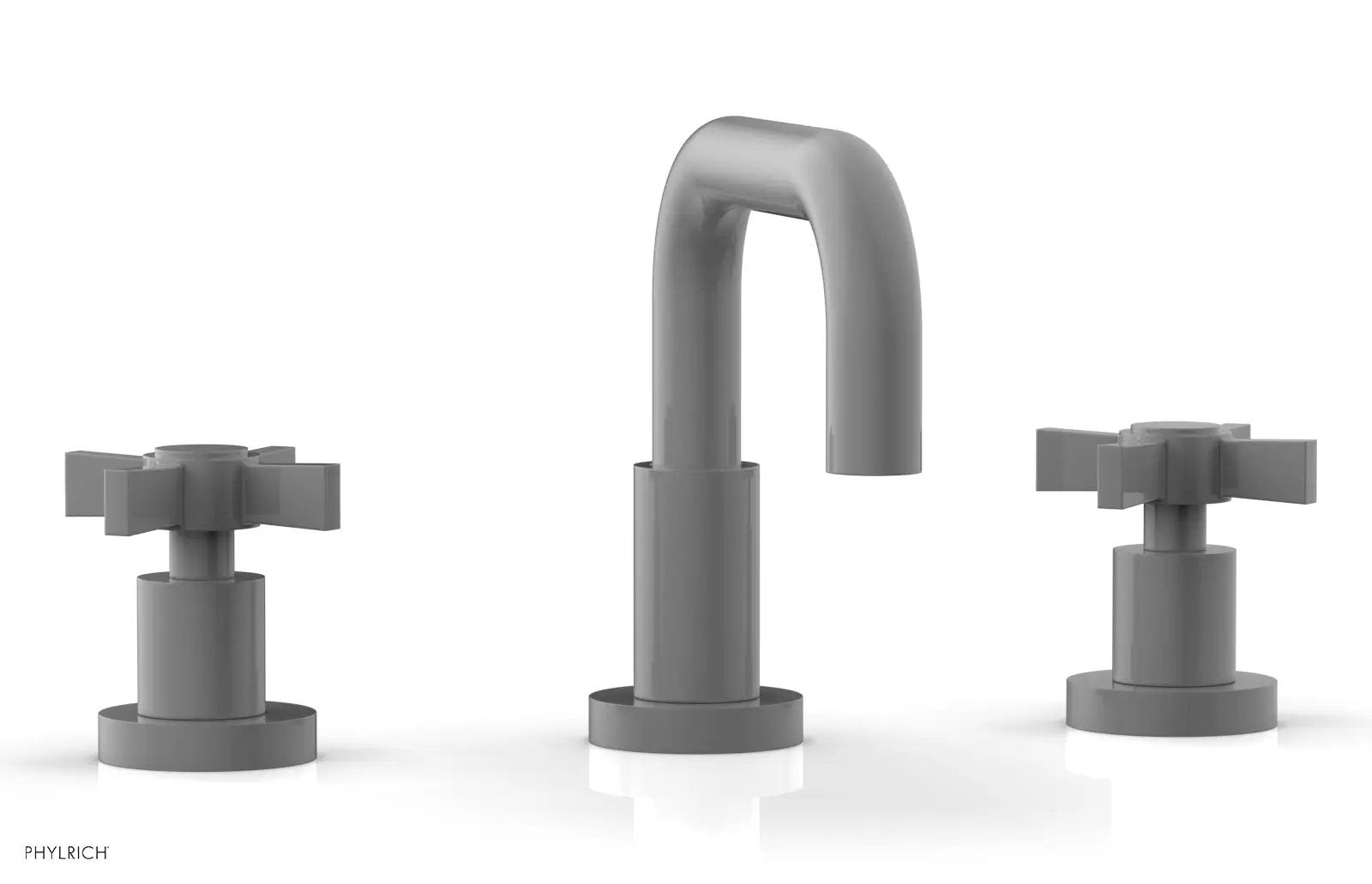 Phylrich BASIC Widespread Faucet, 6 3/8" High Spout, Blade Cross Handles by Phylrich