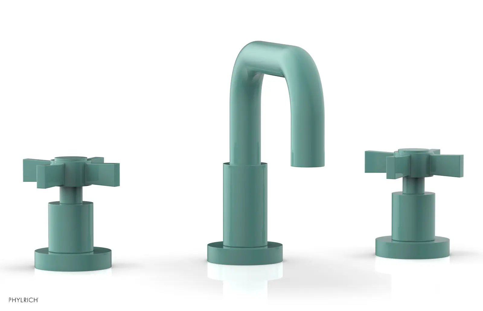 Phylrich BASIC Widespread Faucet, 6 3/8" High Spout, Blade Cross Handles by Phylrich