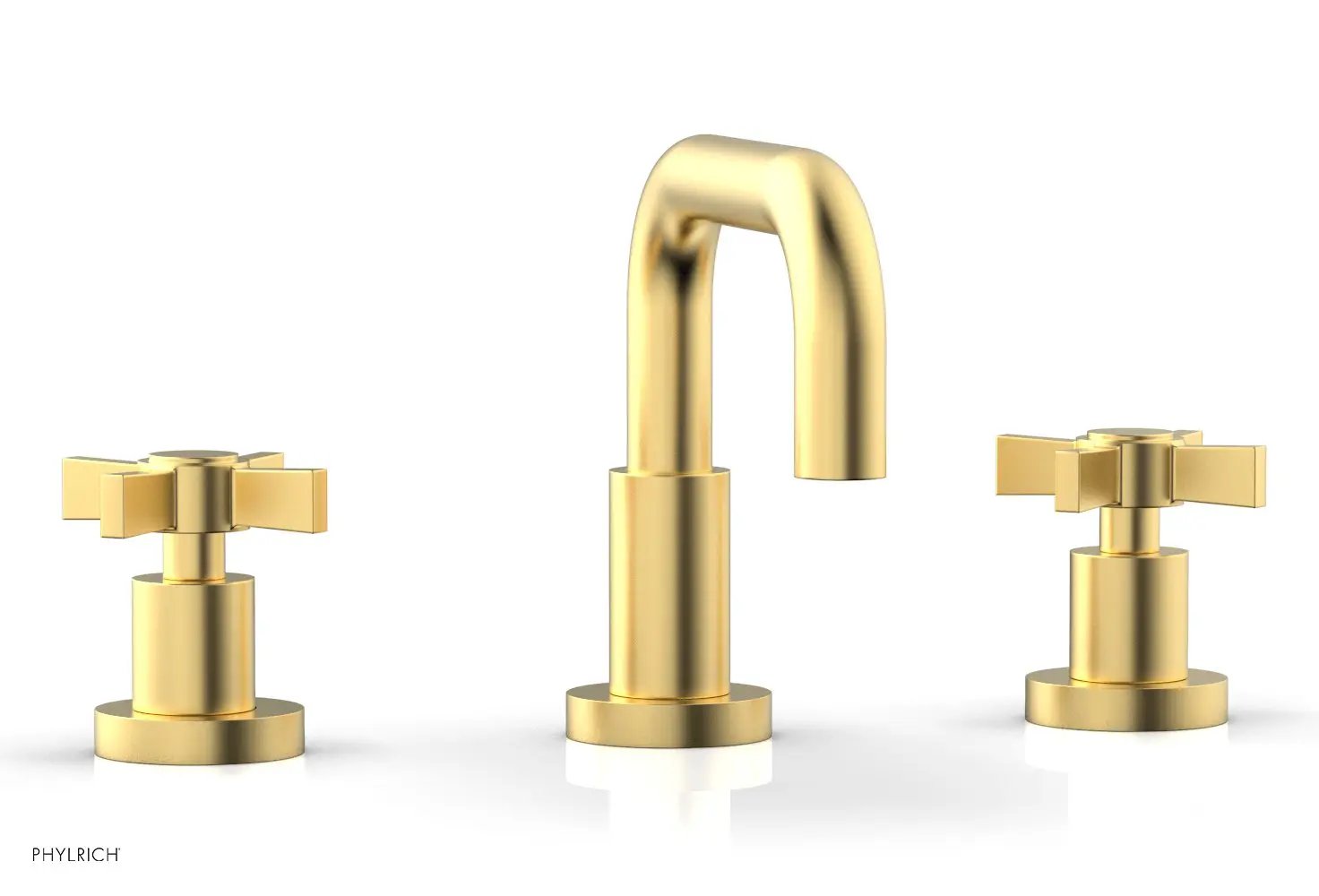 Phylrich BASIC Widespread Faucet, 6 3/8" High Spout, Blade Cross Handles by Phylrich