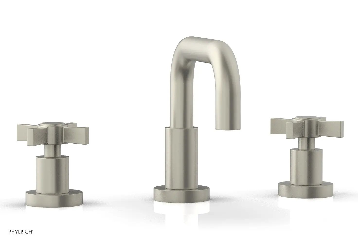 Phylrich BASIC Widespread Faucet, 6 3/8" High Spout, Blade Cross Handles by Phylrich