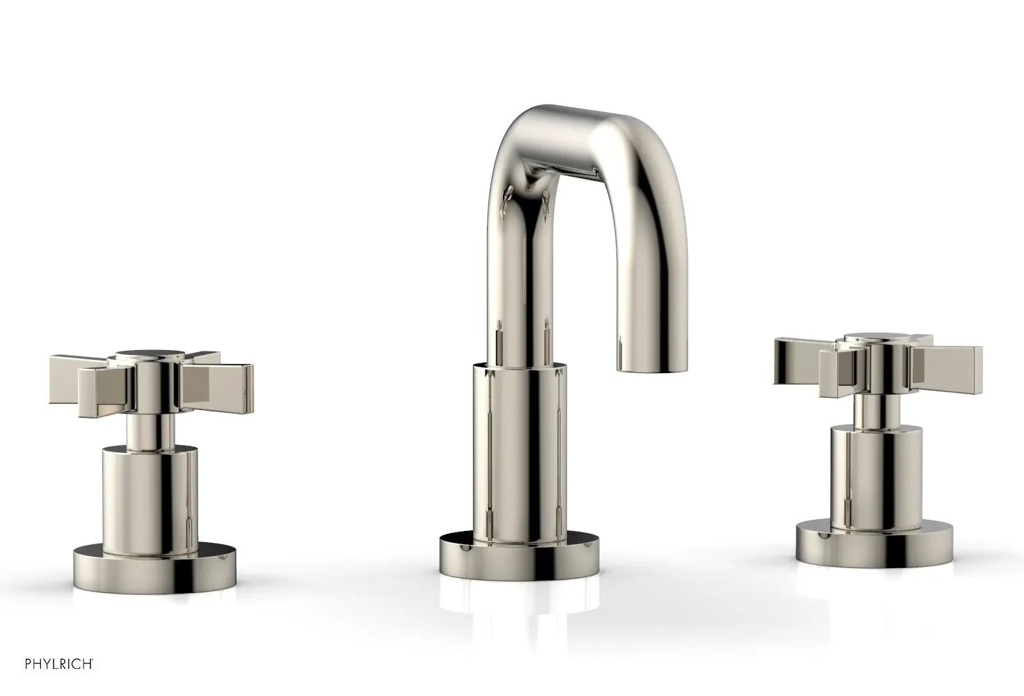 Phylrich BASIC Widespread Faucet, 6 3/8" High Spout, Blade Cross Handles by Phylrich