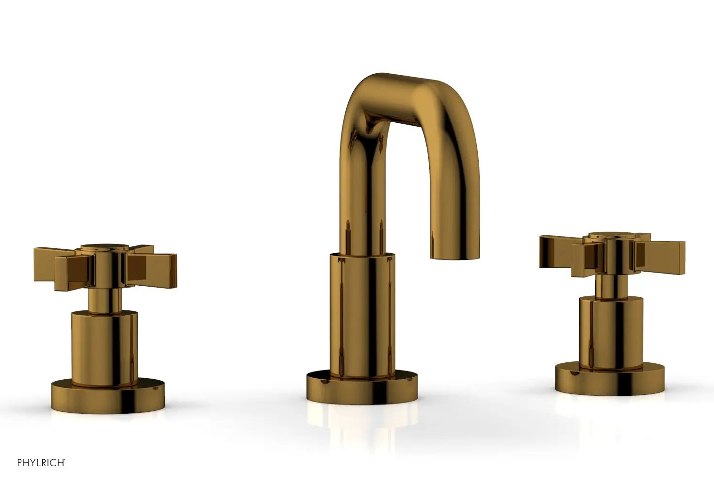 Phylrich BASIC Widespread Faucet, 6 3/8" High Spout, Blade Cross Handles by Phylrich