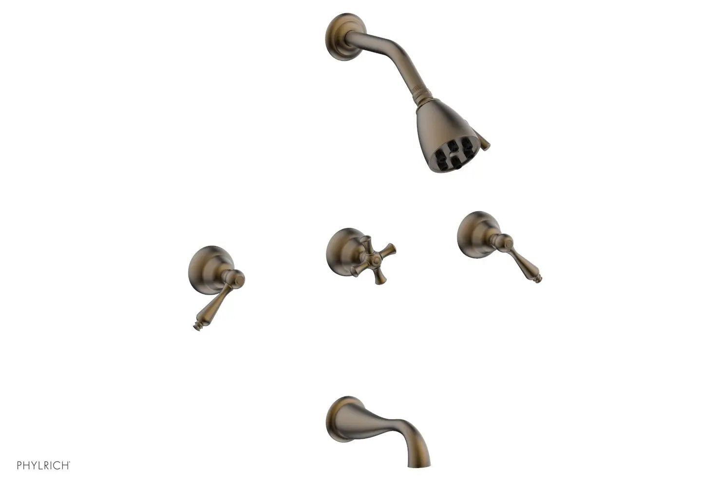 Phylrich REVERE & SAVANNAH Three Handle Tub and Shower Set by Phylrich
