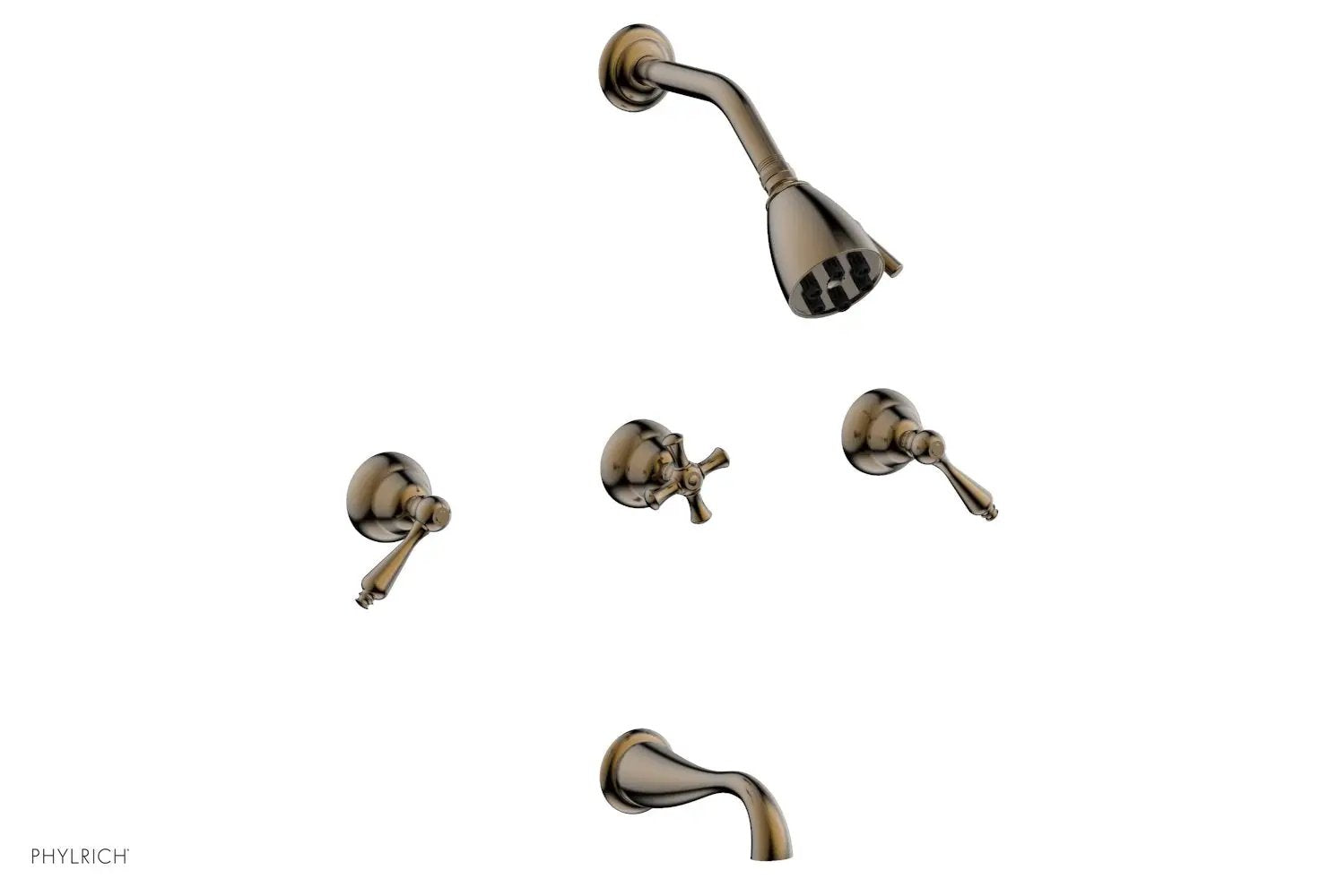 Phylrich REVERE & SAVANNAH Three Handle Tub and Shower Set by Phylrich