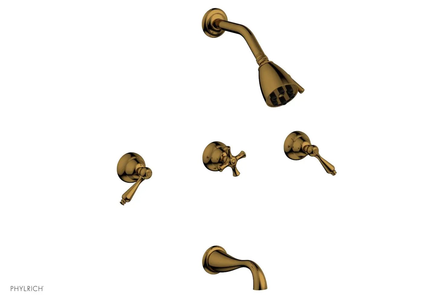 Phylrich REVERE & SAVANNAH Three Handle Tub and Shower Set by Phylrich